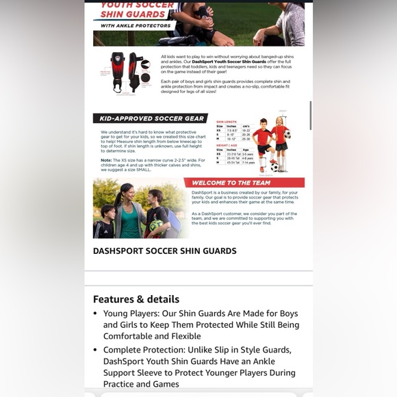 Soccer Shin Guards Youth S with Ankle Sleeves. DashSport - Picture 8 of 10